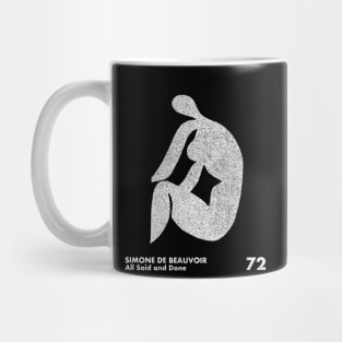 All Said and Done / Simone de Beauvoir / Minimalist Artwork Design Mug